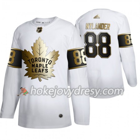 Pánské Hokejový Dres Toronto Maple Leafs William Nylander 88 Adidas 2019-2020 Golden Edition Bílá Authentic